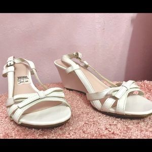 White Predictions Mini Wedge Heels